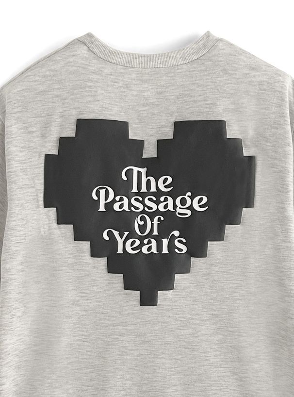 日本 GRL - 幾何愛心圓領短袖上衣-白 (F)