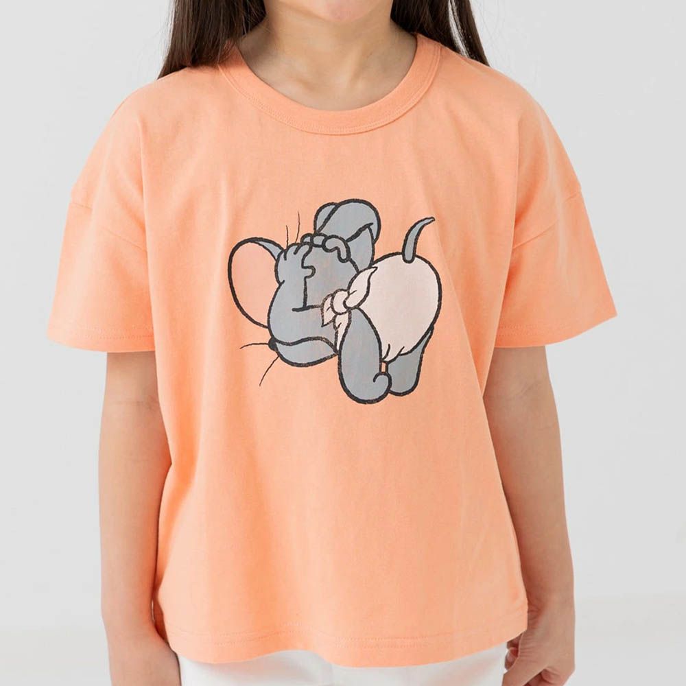 湯姆貓傑利鼠限定短袖上衣-Tuffy-橘