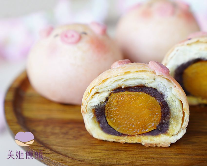 美姬饅頭 - 豬事大橘造型蛋黃酥 (6入)-50g