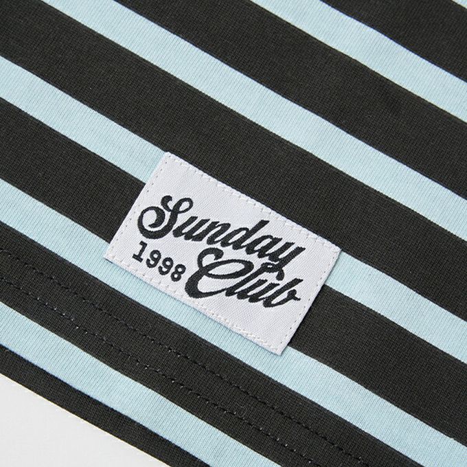 日本 b-ROOM - 柔軟不易皺條紋落肩短袖上衣-黃x棕