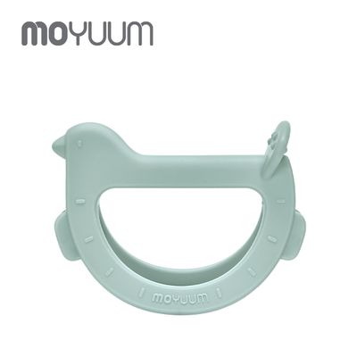 韓國 MOYUUM - 白金矽膠手環固齒器-咘咕鳥-湖水藍