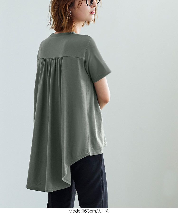 日本 Kobe Lettuce - 圓領柔軟修身短袖上衣-水藍