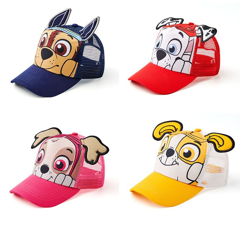 汪汪隊兒童棒球帽-立體耳朵-小礫-黃+白