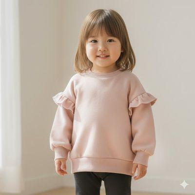 akachan honpo - 內裡刷毛休閒上衣-淺米色