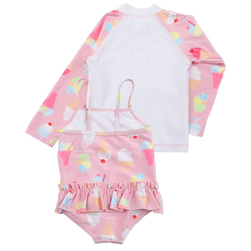akachan honpo - 防曬泳衣＆連身泳衣-冰淇淋-粉紅色