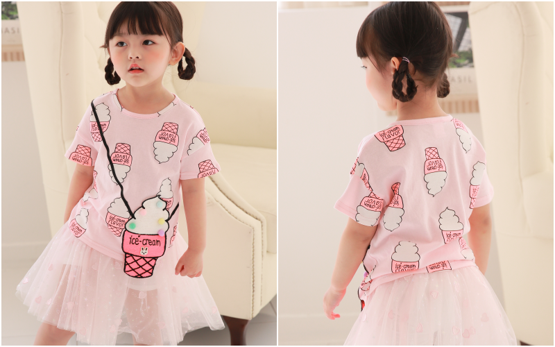 韓國 Coco rabbit - 冰淇淋假包包T-粉紅