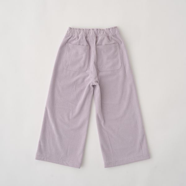 日本 Lycee mine - 小蝴蝶結燈芯絨寬版長褲-摩卡