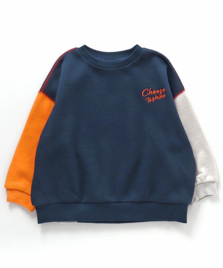 日本 BREEZE - 內刷毛英文logo百搭運動衫-草綠