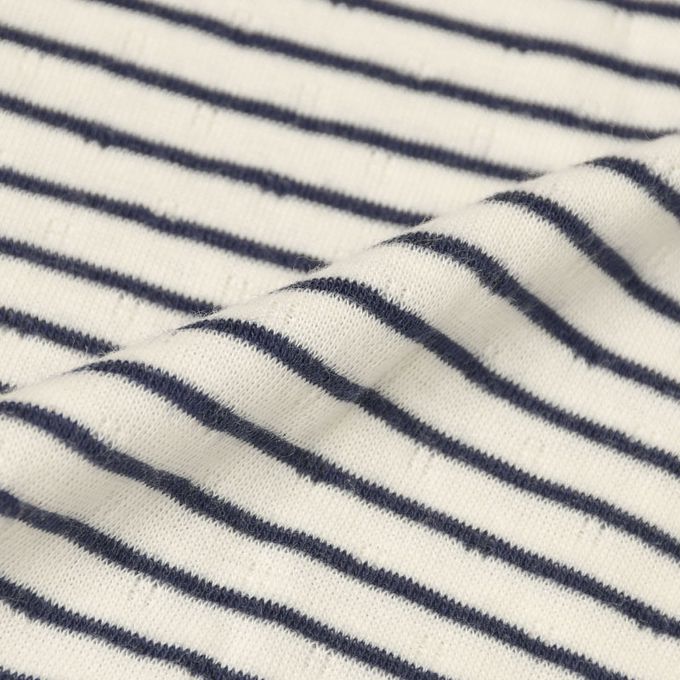 akachan honpo - 短袖圓領上衣2件組蓬鬆棉-警車&橫紋-灰色