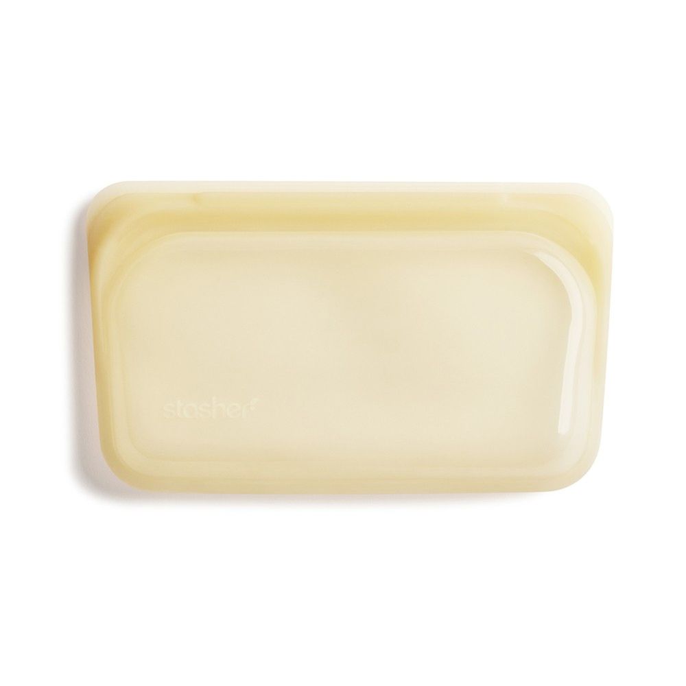 美國 Stasher - 食品級白金矽膠密封食物袋-Snack長型-熱帶鳳梨 (293ml)