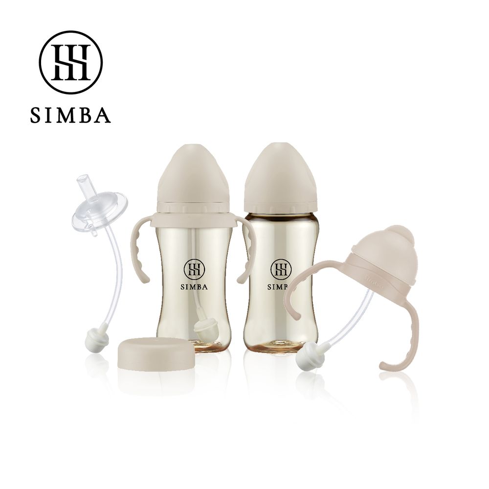 蘊蜜鉑金PPSU寬口防脹氣奶瓶270ml(全能套組)-杏茶