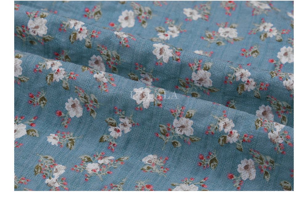 韓國 ULLALA - 蕾絲花邊無袖睡衣(兩件式)-藍 (FREE)