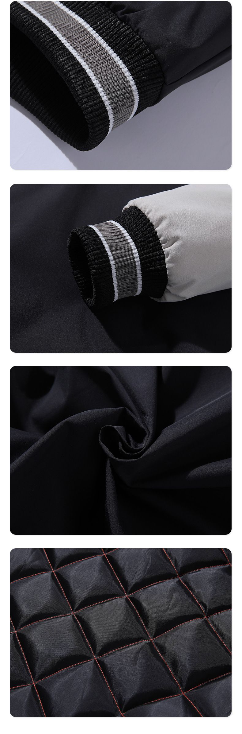 雙排扣加厚夾棉刺繡棒球外套-黃色