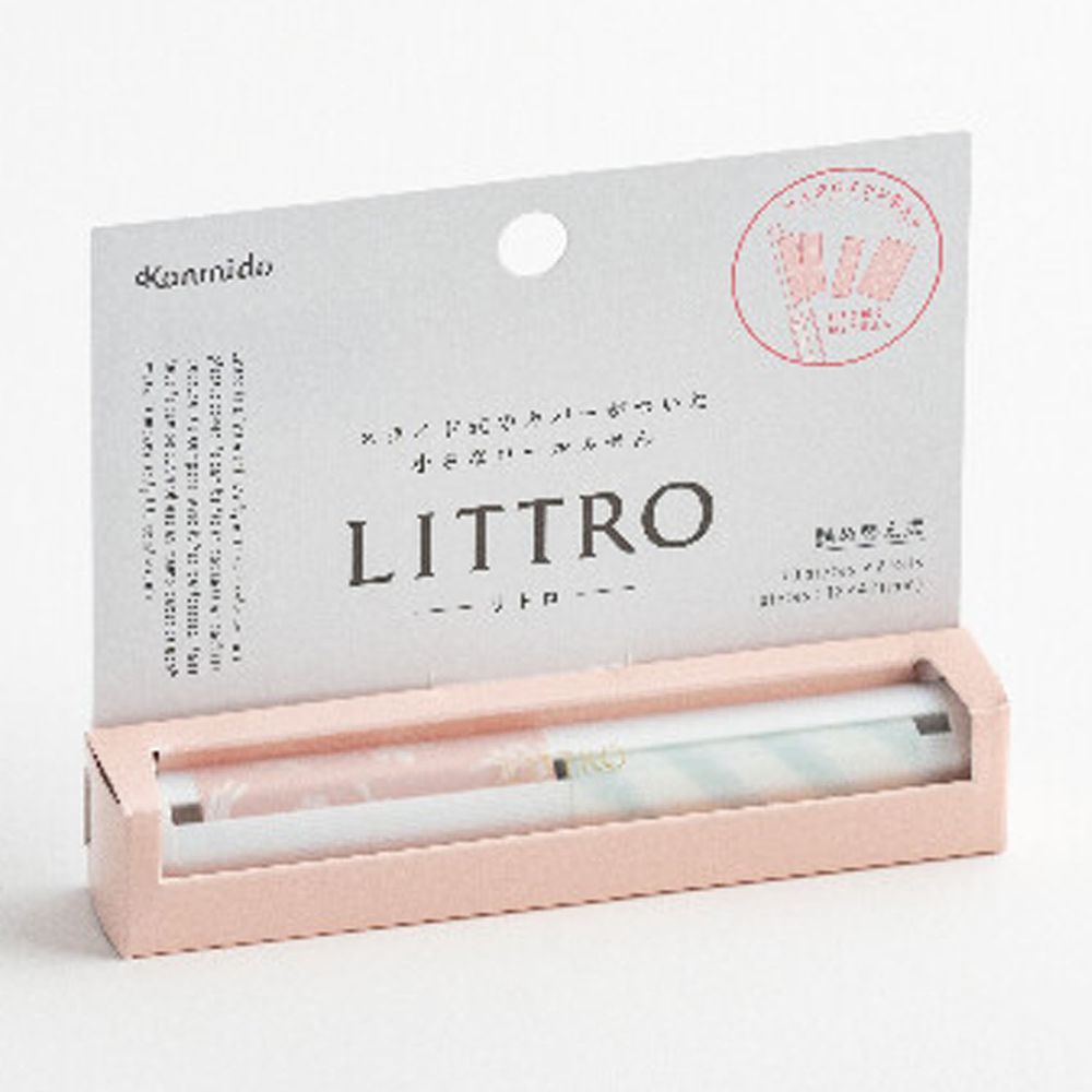 日本文具 Kanmido - LITTRO 便攜筆式口紅便利貼-植物園-粉綠