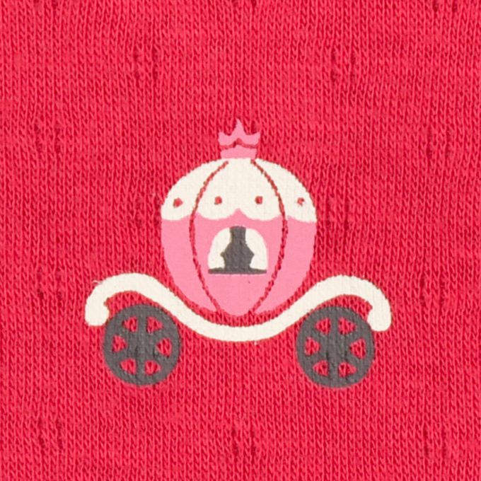 akachan honpo - 長袖圓領上衣2件組-蓬鬆棉 妖精&馬車-紅色