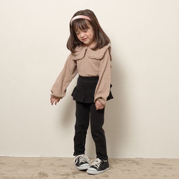 日本 Lycee mine - 甜美水手方領羅紋長袖上衣-薄荷