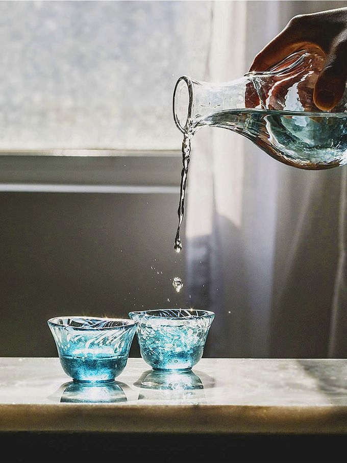 TOYO-SASAKI GLASS 東洋佐佐木 - 日本製 葫蘆形日式清酒酒杯套組-冰見雪