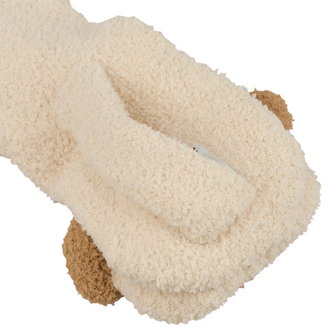 akachan honpo - 毛茸茸圍巾-動物-象牙白色 (80~95cm)