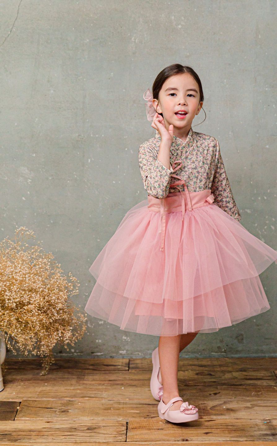 韓國 Babydoll - 唯美生活韓服洋裝套裝-粉