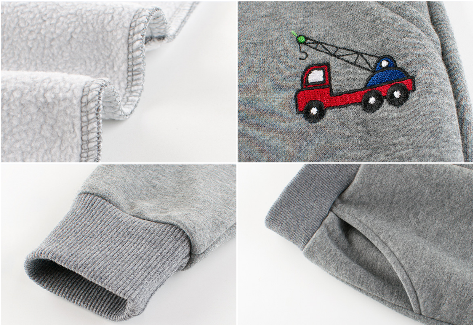 加絨棉混紡長褲-車車系列-藍色