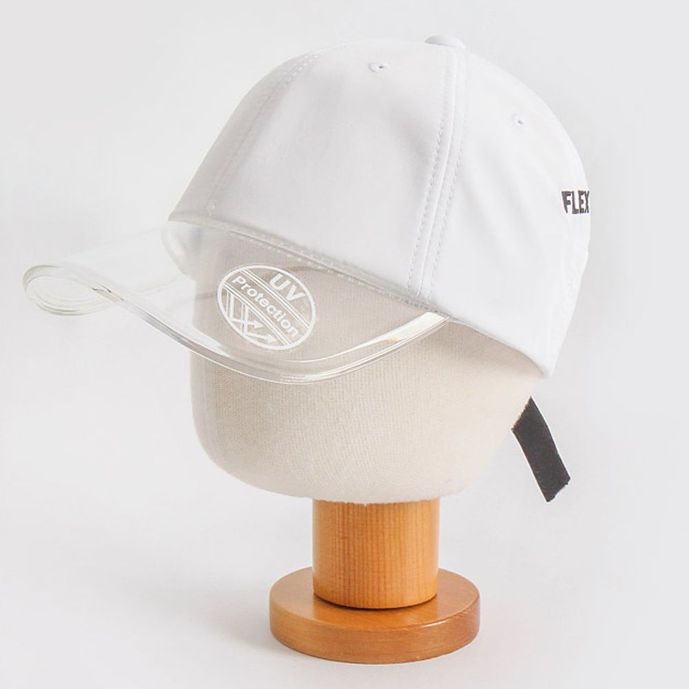 韓國 Babyblee - 抗UV遮陽板棒球帽-白 (頭圍：50-54cm)