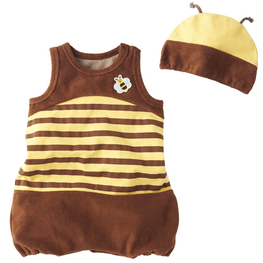 趣味包屁衣-附帽子-咖啡色