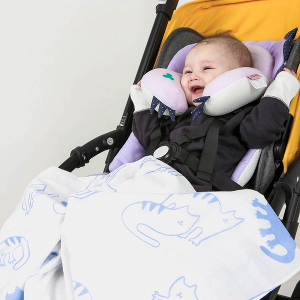 韓國Daby - 小怪獸純棉紗布包巾-酷貓