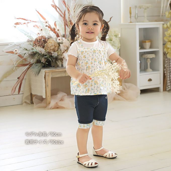 日本 ZOOLAND - 浪漫歐風緹花短袖上衣-滿版小花-粉紅