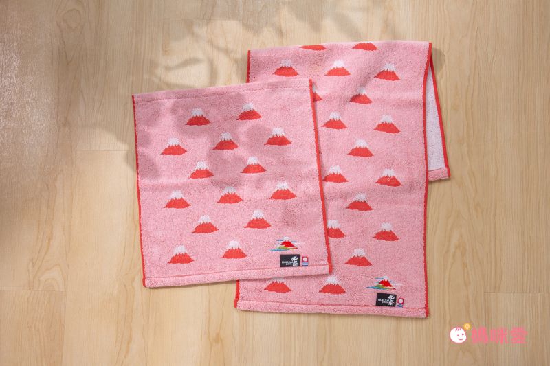 日本代購 - 日本製今治純棉長毛巾-富士山-紅 (34x80cm)