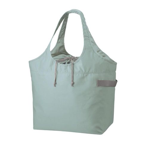 日本 MOTTERU - [人氣得獎]大容量折疊收納保冷肩背包/購物袋-藍綠 (30L)