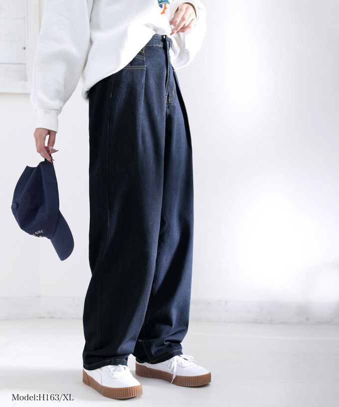 日本 Classical Elf - [熱銷NO.1] 舒適顯瘦打褶長褲-黑