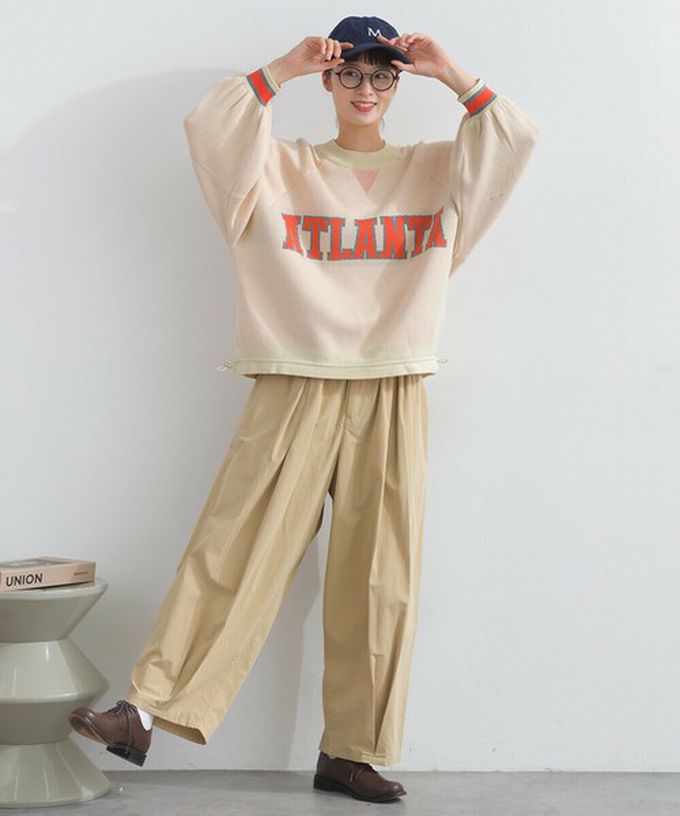 日本 Lupilien - 明亮撞色學院風抽繩針織上衣-酒紅