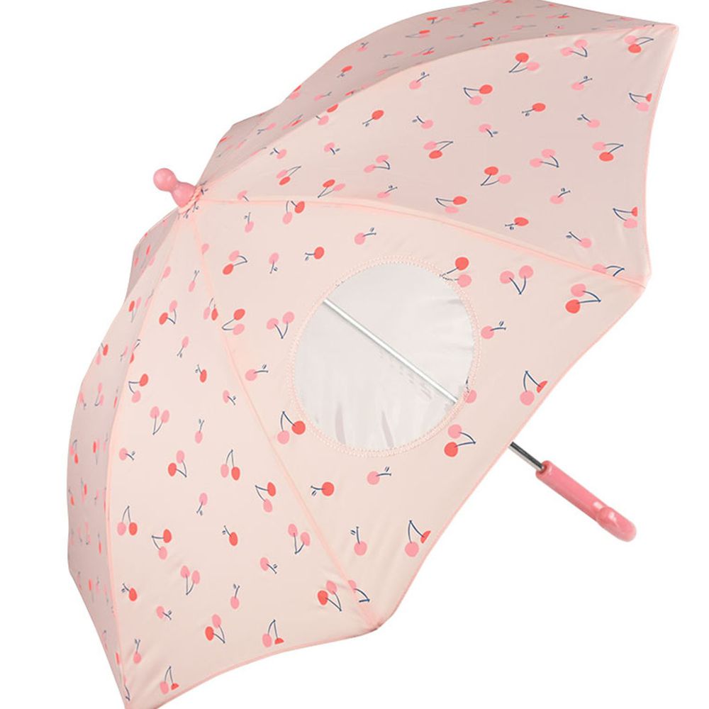akachan honpo - 透明窗雨傘-櫻桃-粉紅色