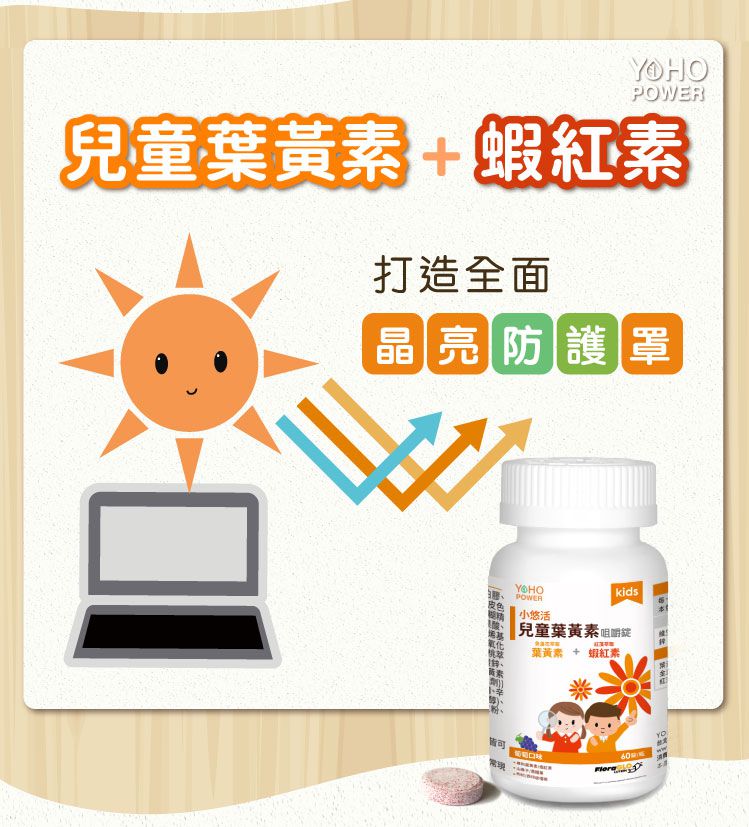 悠活原力 - 小悠活 兒童葉黃素咀嚼錠-60錠*1+10錠*1-(舊包裝)