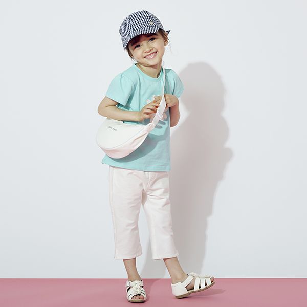 日本 petit main - [接觸冷感]可愛印花短袖上衣-草莓-白