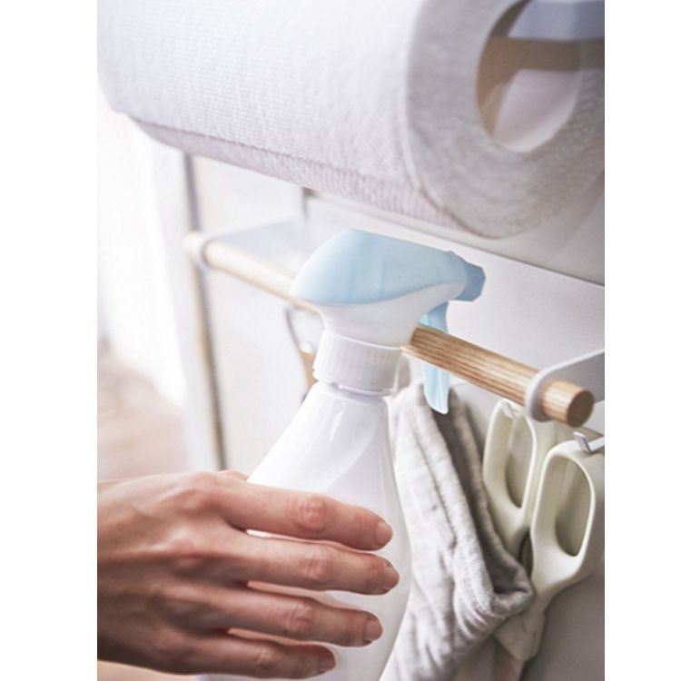 磁吸式冰箱側壁三層收納置物架-白色