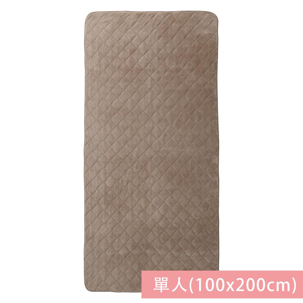 日本 DAIKAI - 極細纖維柔軟保暖毛絨保暖床墊毯-深可可 (單人(100x200cm))
