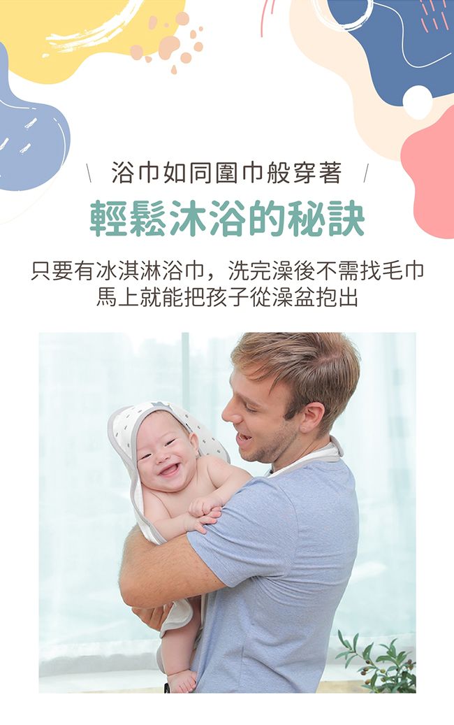 韓國 Friendaddy - 冰淇淋多功能嬰兒浴巾 - 黃色水果