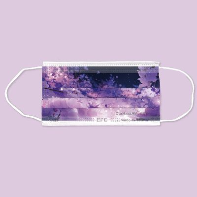 東野 - 台灣製/雙鋼印醫療級成人口罩(拋棄式未滅菌)-夜櫻 (17.5×9.5cm)-10入/盒