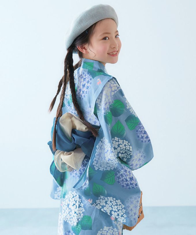 日本 devirock - 2way穿搭浴衣洋裝華麗4件組-夏季煙火-海軍藍