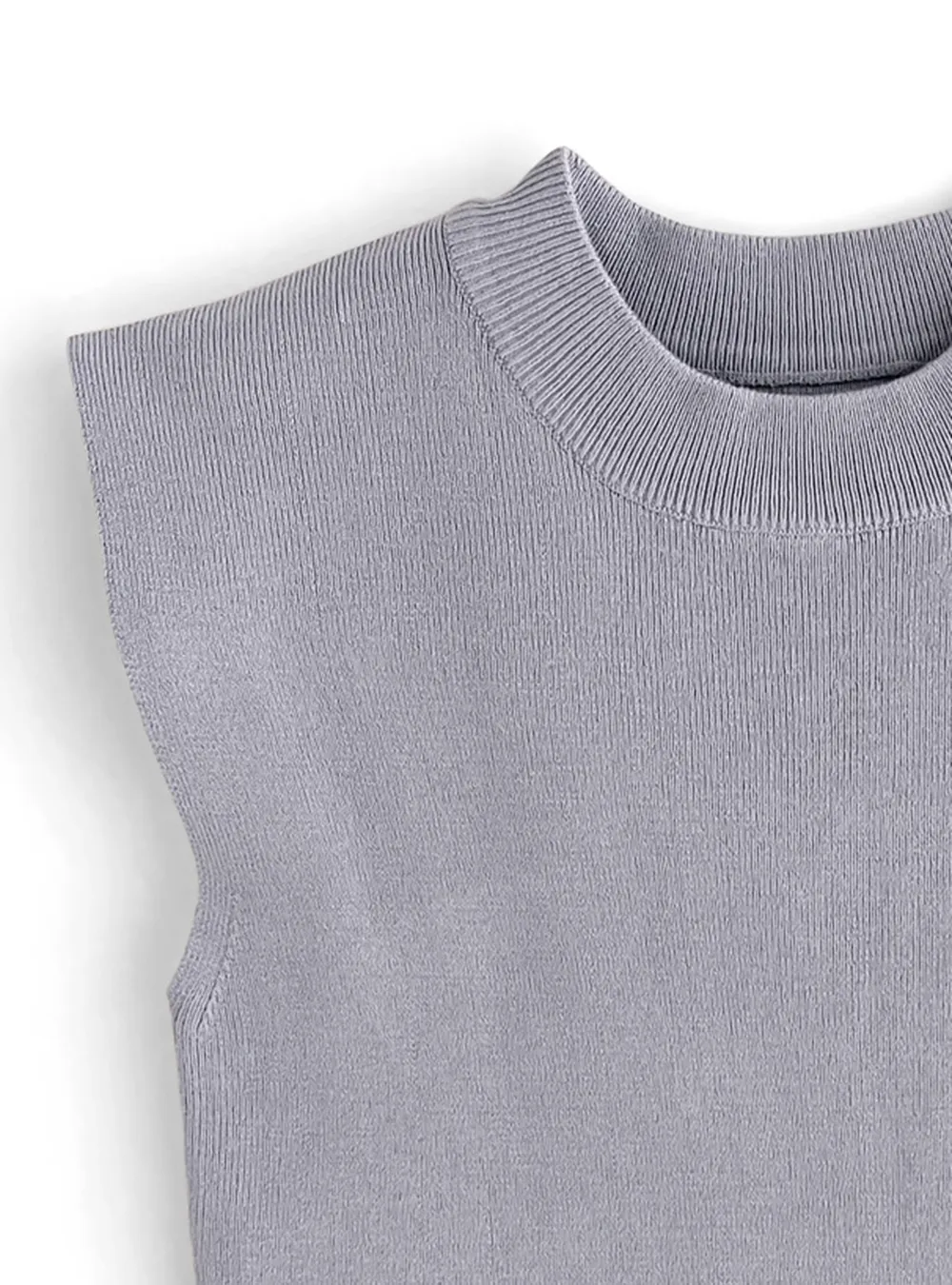 日本 GRL - 彈性薄針織顯瘦無袖上衣-天使白