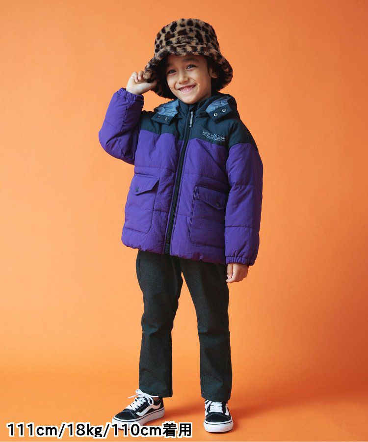 日本 BREEZE - 內刷毛輕量彈力直筒長褲-酒紅