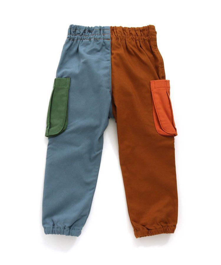 日本 BREEZE - 裏起毛工裝休閒長褲-丹寧藍