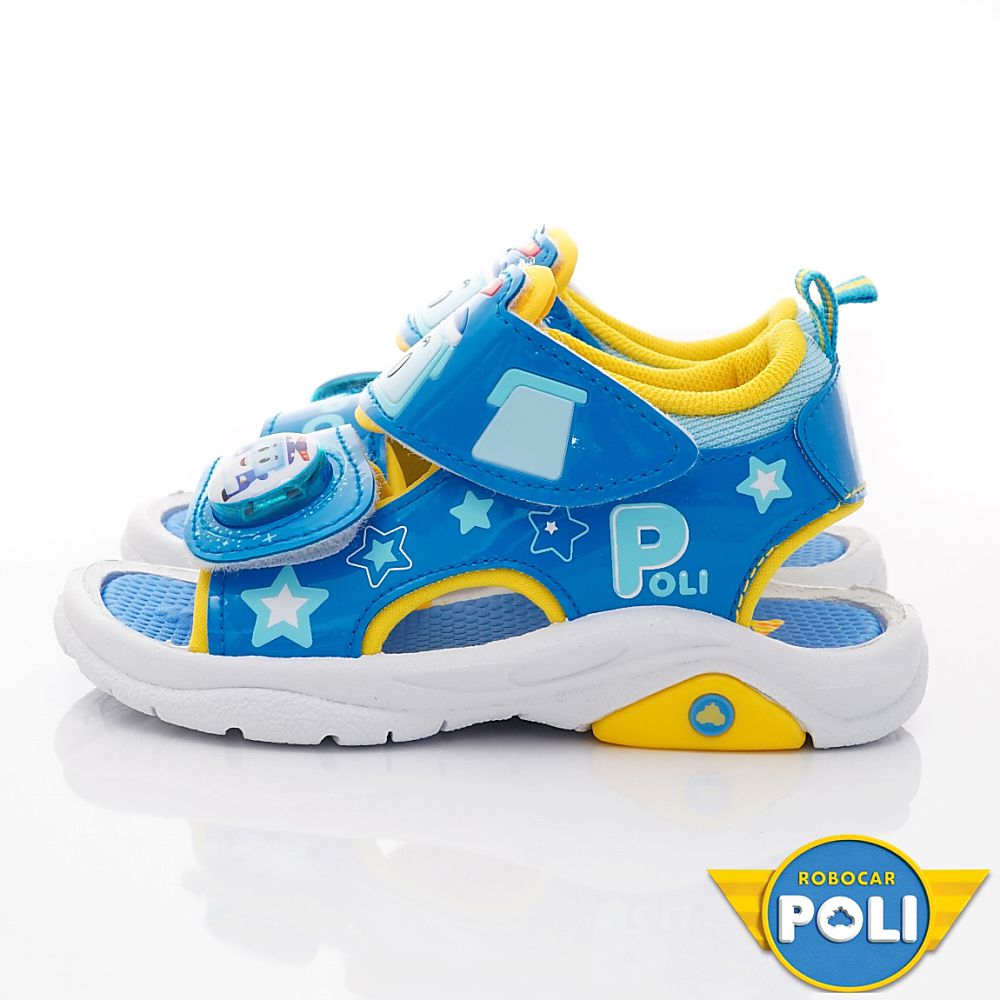 POLI 波力救援小英雄 - 台灣製-POLI波力電燈涼鞋（中小童段）-藍