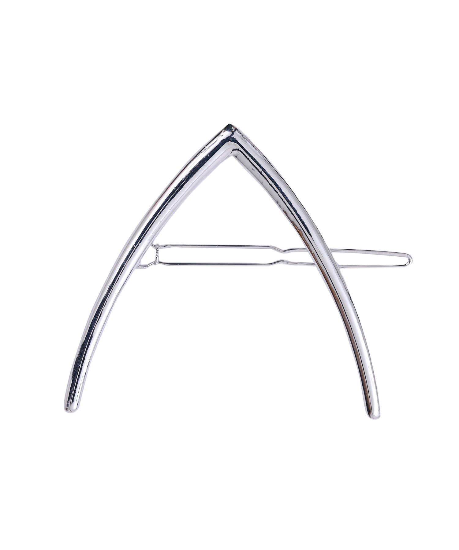 日本 Lattice - 弧形時尚金屬髮夾/髮扣-銀