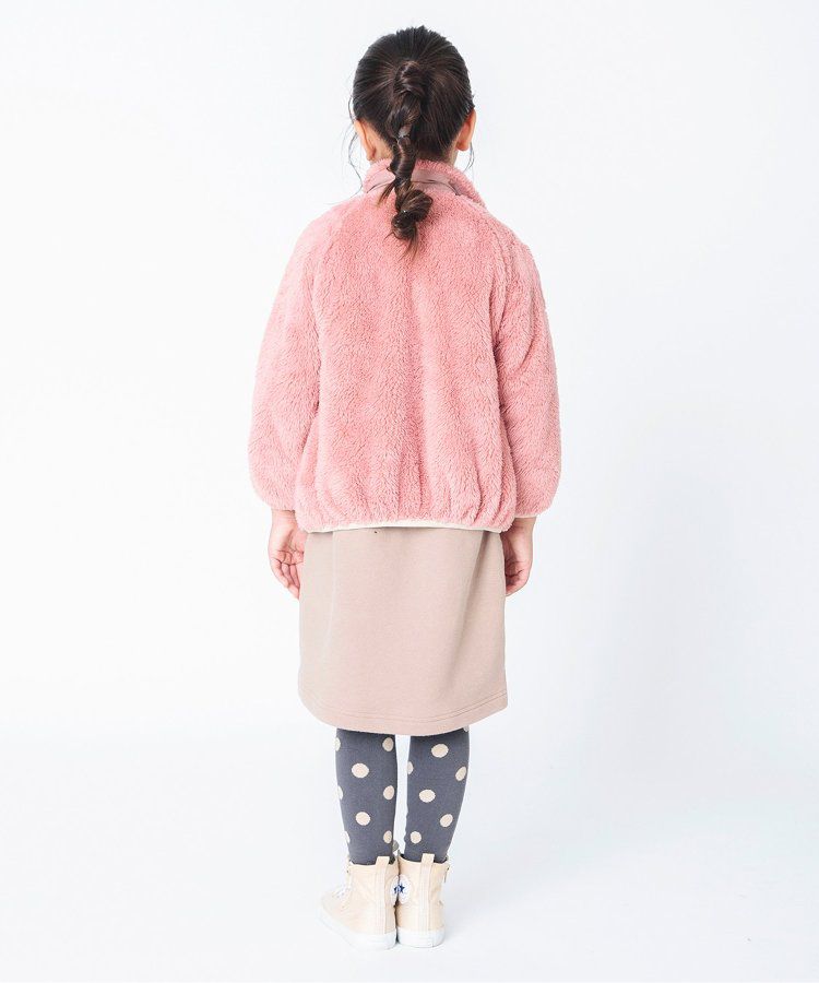 日本 BREEZE - 微立領泰迪熊保暖外套-迷彩-灰綠