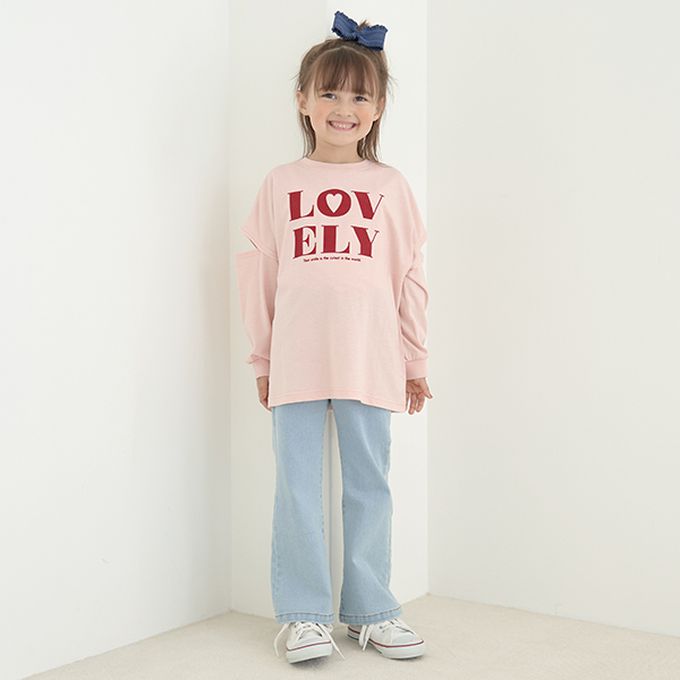 日本 Lycee mine - 休閒印花寬版開口長袖上衣-LOVLEY-薄荷綠