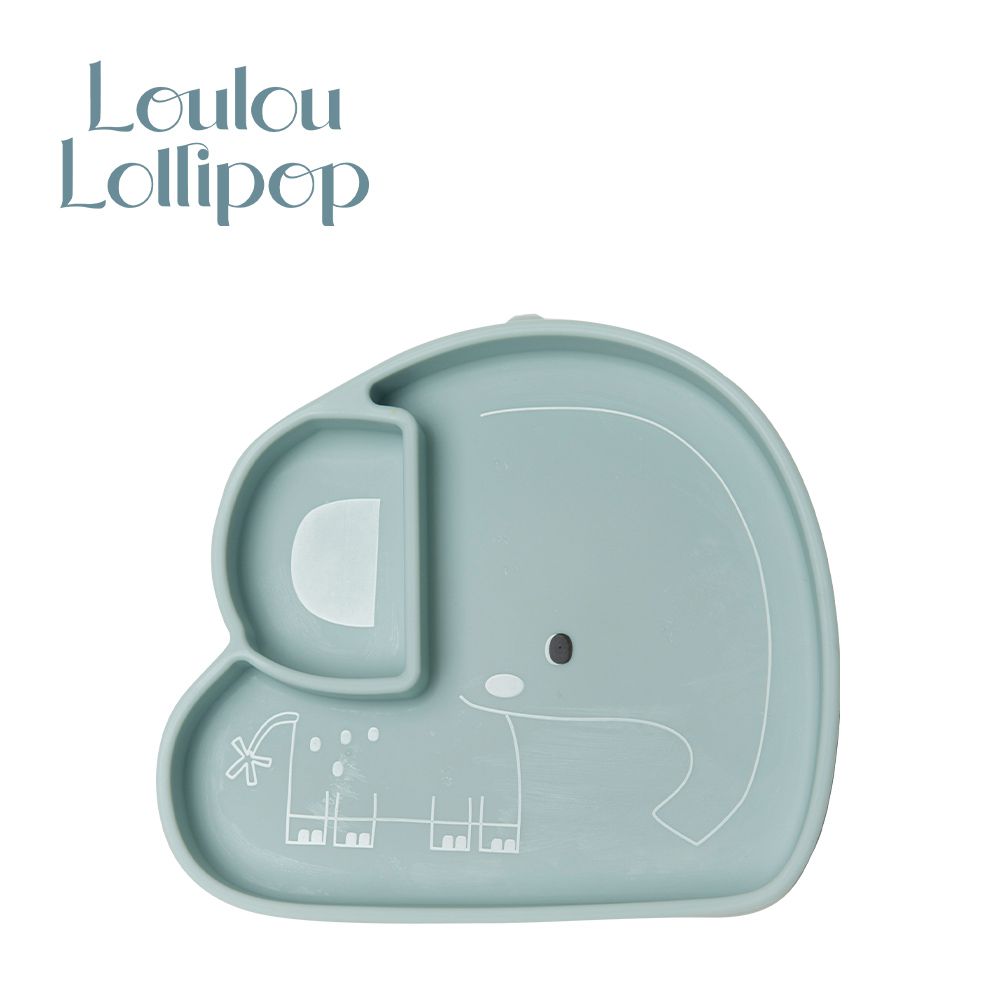 Loulou Lollipop - 加拿大 動物造型 防滑矽膠餐盤-快樂小象