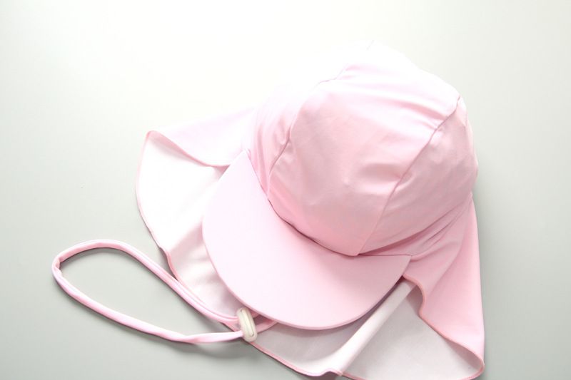 女寶防曬長袖連身泳裝套裝(附帽子)-美人魚-粉色