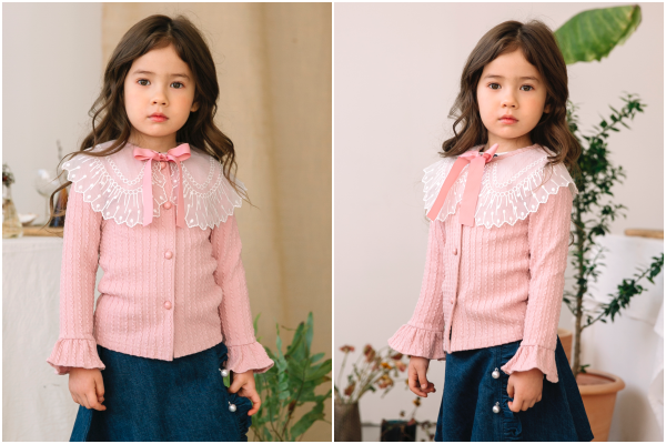 韓國 Merry Kate - 蕾絲透膚領小罩衫/小外套-粉紅